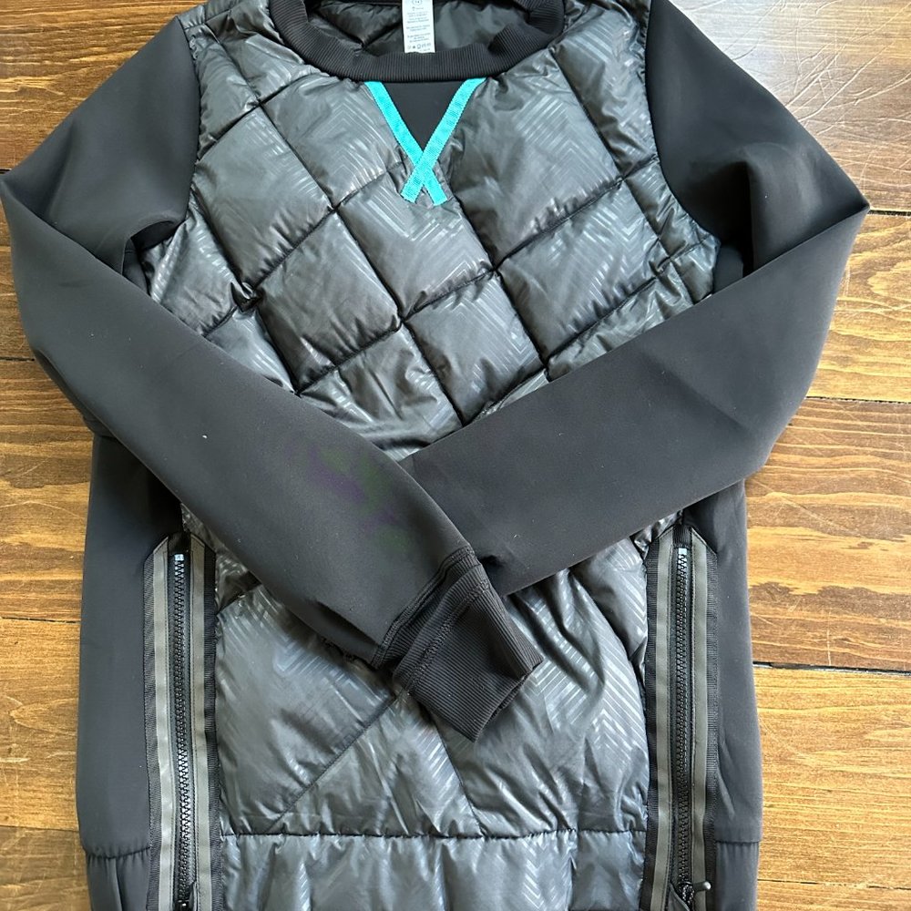 Ivivva Goose Down Practice makes Puffect Scuba Pullover